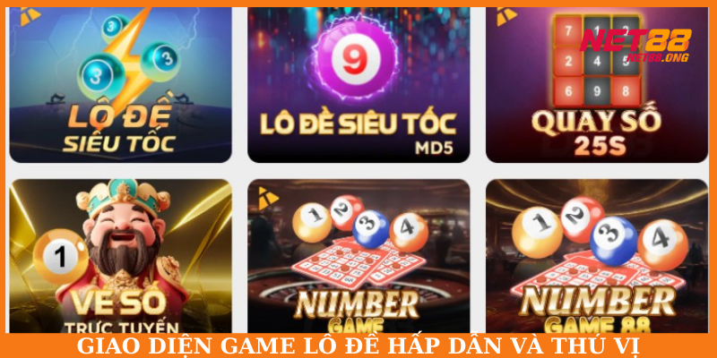 Giao diện mỗi game có 1 đồ họa khác nhau bắt mắt