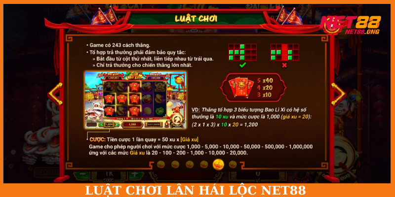 Tựa game có 243 cách thắng, tính liên tiếp nhau từ trái qua phải