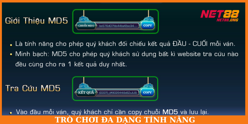 Trò chơi tại sàn giải trí sở hữu đa dạng tính năng