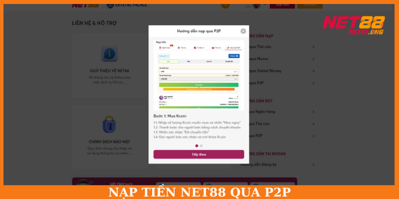 Hướng dẫn nạp tiền qua P2P nhanh chóng, chi tiết nhất