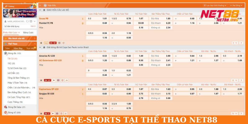 Sảnh cá cược E-sports hấp dẫn, kịch tính tại sàn giải trí 